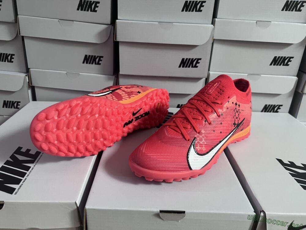 Men's Nike Air Zoom Mercurial Vapor 15 Pro TF Football Shoes - Red/White/Black