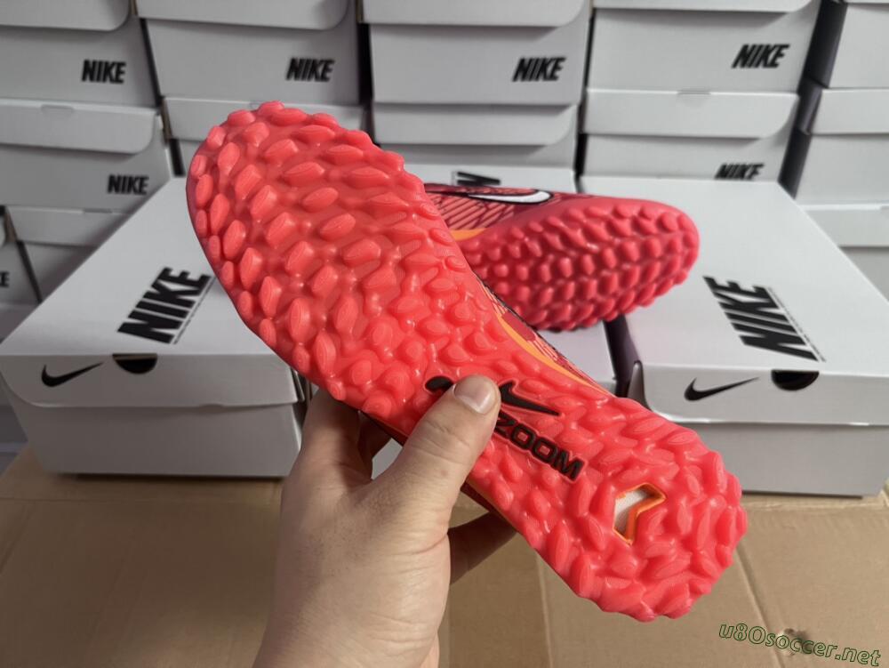 Men's Nike Air Zoom Mercurial Vapor 15 Pro TF Football Shoes - Red/White/Black