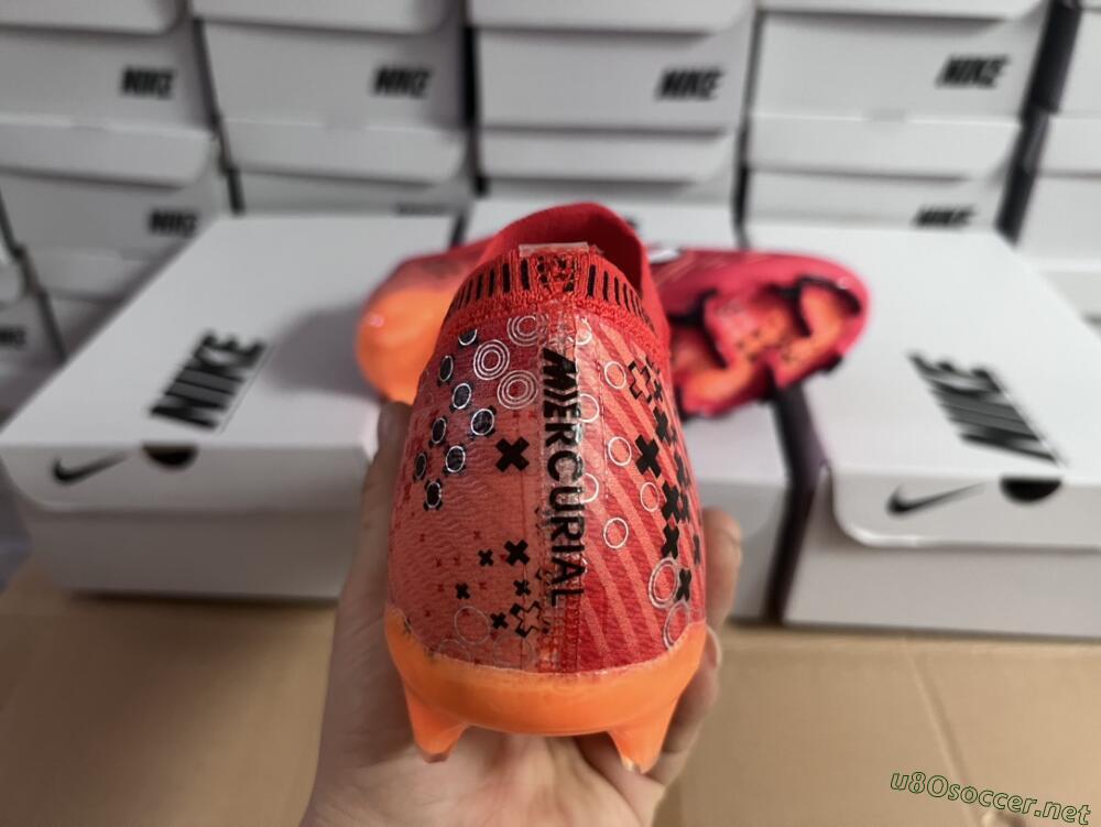 Men's Nike AIR Zoom Mercurial Vapor 15 Elite FG Football Boots - Orange/White/Black