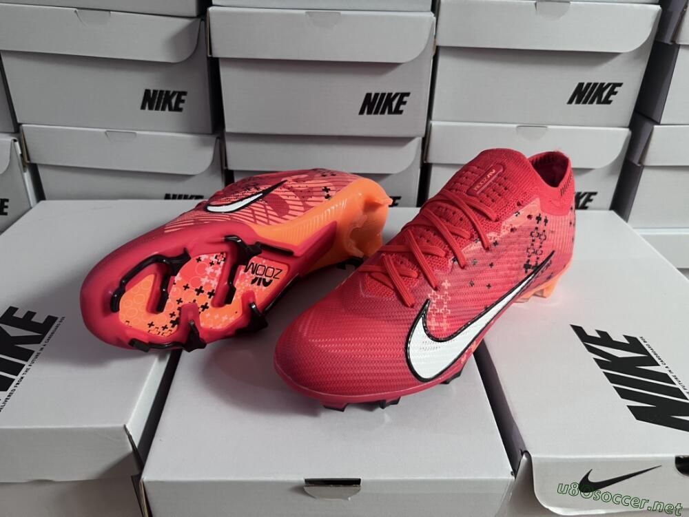 Men's Nike AIR Zoom Mercurial Vapor 15 Elite FG Football Boots - Orange/White/Black