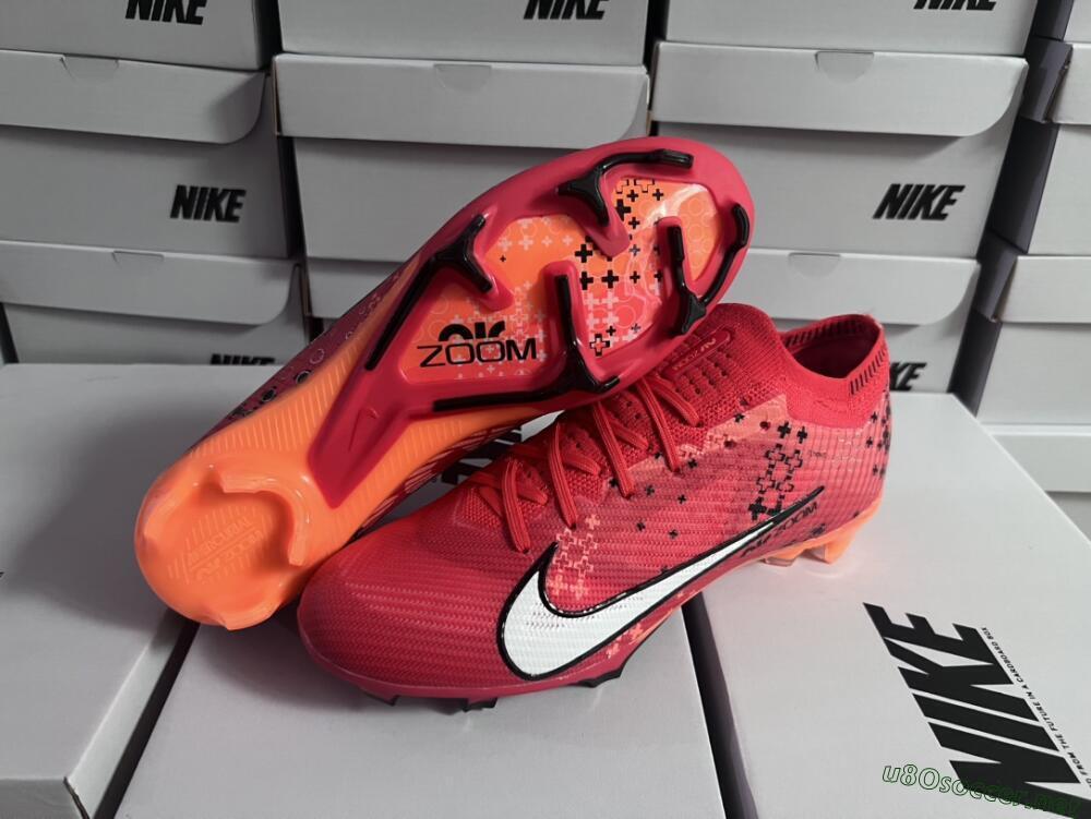 Men's Nike AIR Zoom Mercurial Vapor 15 Elite FG Football Boots - Orange/White/Black