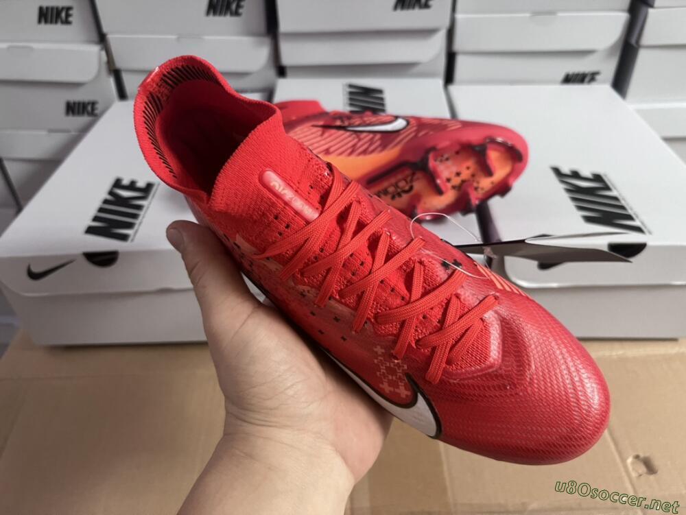 Men's Nike Air Zoom Mercurial Superfly 9 Elite FG Football Boots - Orange/White/Black