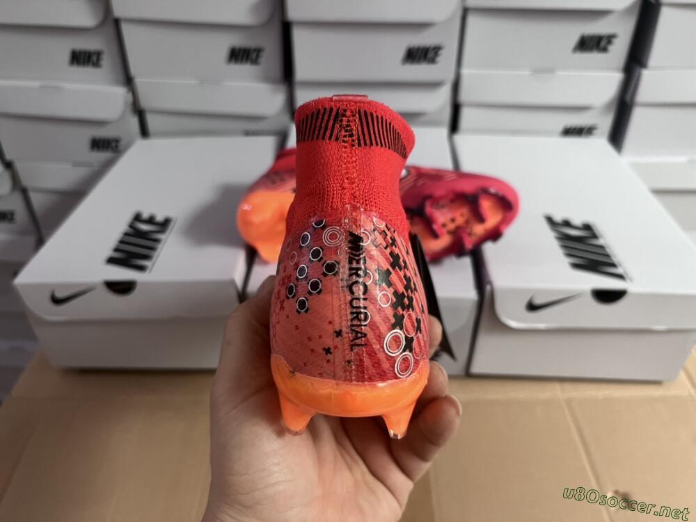Men's Nike Air Zoom Mercurial Superfly 9 Elite FG Football Boots - Orange/White/Black