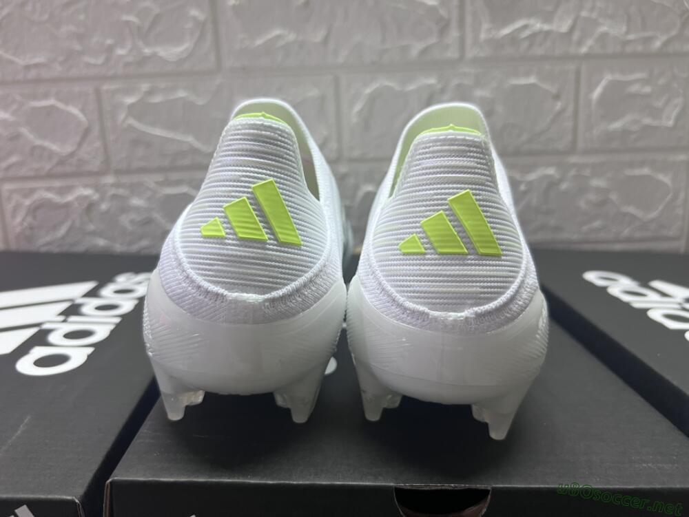 Men's Adidas F50 Adizero FG Football Boots - White/Black/Yellow