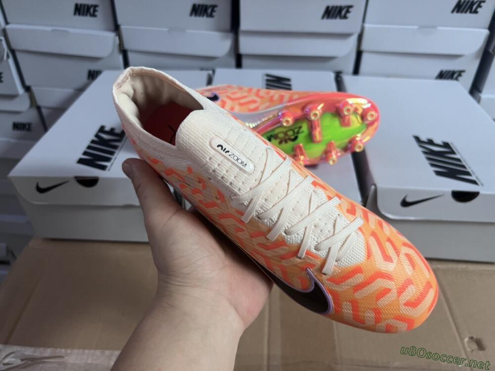 Men's Nike Air Zoom Mercurial Vapor 15 Elite AG Football Boots - Orange/Black/Purple