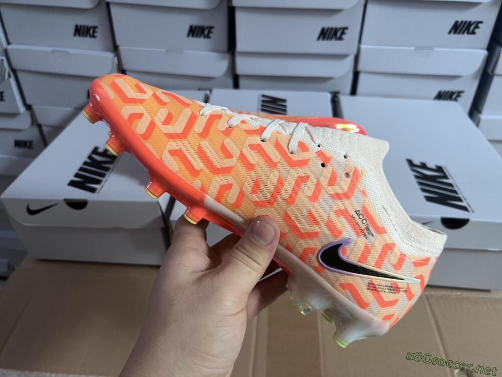 Men's Nike Air Zoom Mercurial Vapor 15 Elite AG Football Boots - Orange/Black/Purple