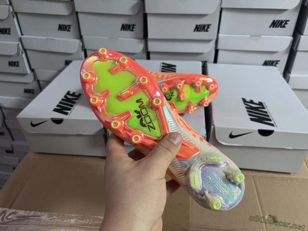 Men's Nike Air Zoom Mercurial Vapor 15 Elite AG Football Boots - Orange/Black/Purple