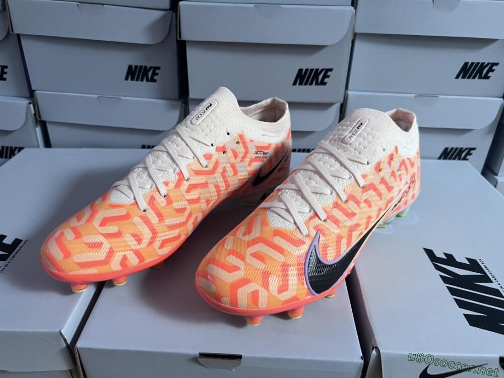 Men's Nike Air Zoom Mercurial Vapor 15 Elite AG Football Boots - Orange/Black/Purple