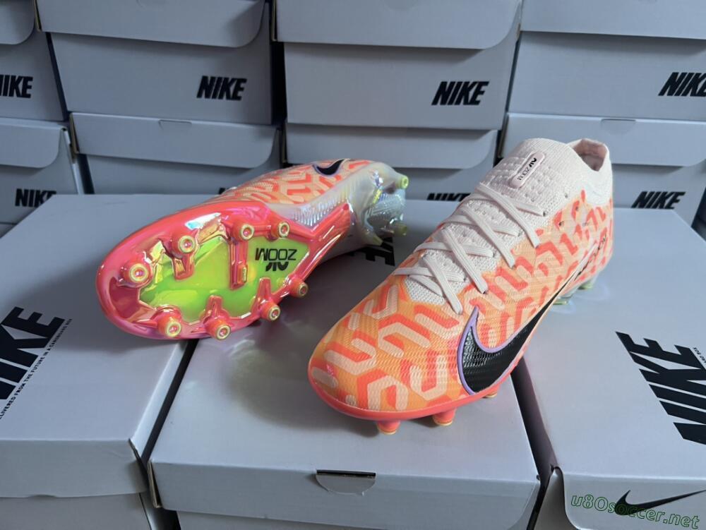 Men's Nike Air Zoom Mercurial Vapor 15 Elite AG Football Boots - Orange/Black/Purple