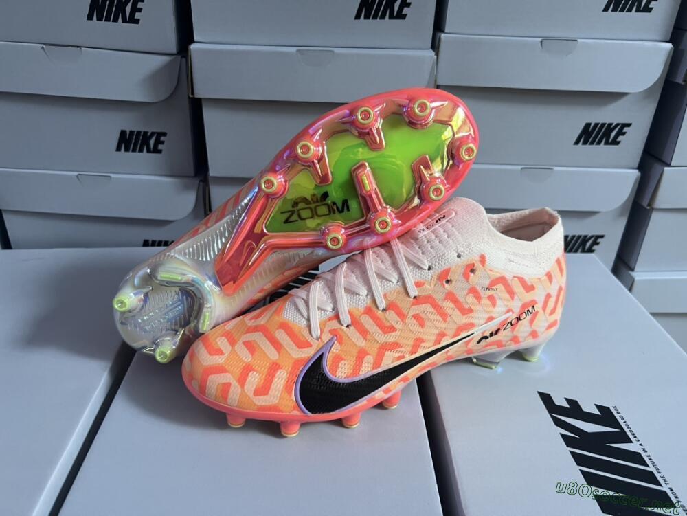 Men's Nike Air Zoom Mercurial Vapor 15 Elite AG Football Boots - Orange/Black/Purple