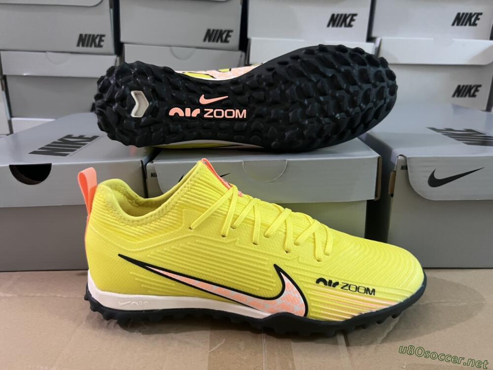 Unisex Nike Air Zoom Mercurial Vapor 15 Pro TF Football Shoes - Yellow/Pink/White/Black
