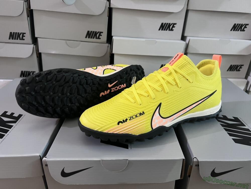 Unisex Nike Air Zoom Mercurial Vapor 15 Pro TF Football Shoes - Yellow/Pink/White/Black
