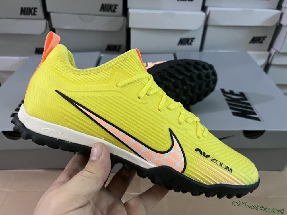 Unisex Nike Air Zoom Mercurial Vapor 15 Pro TF Football Shoes - Yellow/Pink/White/Black