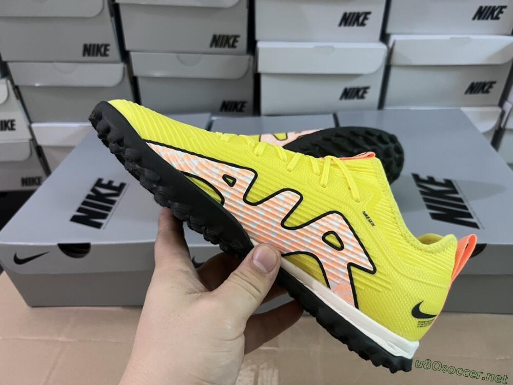 Unisex Nike Air Zoom Mercurial Vapor 15 Pro TF Football Shoes - Yellow/Pink/White/Black