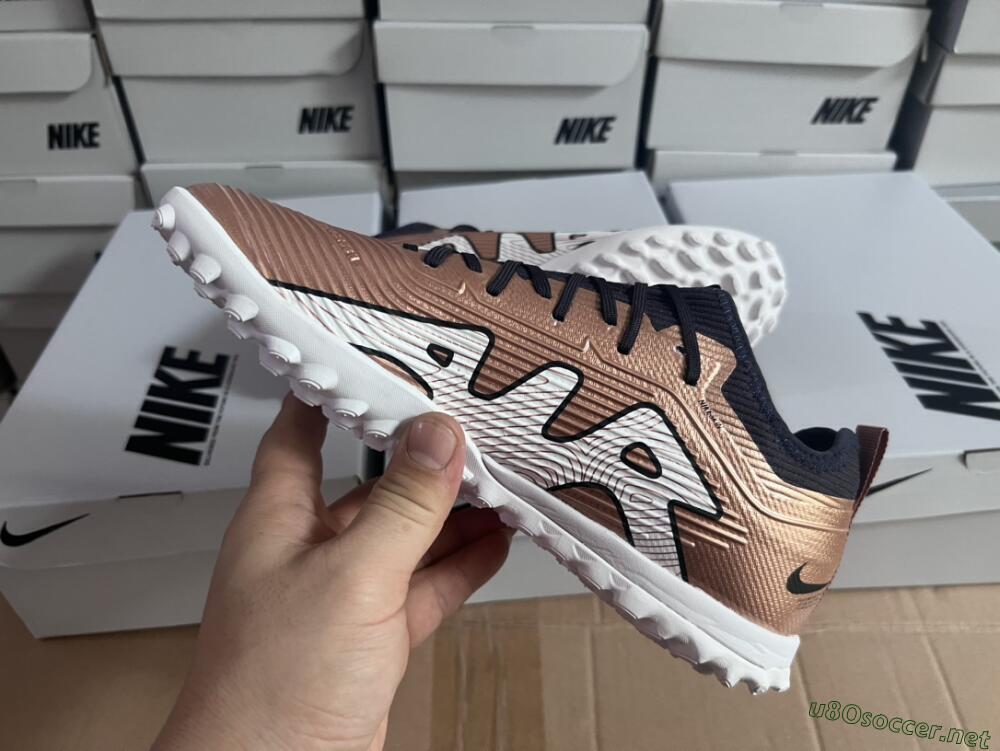 Unisex Nike Air Zoom Mercurial Vapor 15 Pro TF Football Shoes - Rose Gold/Black/White