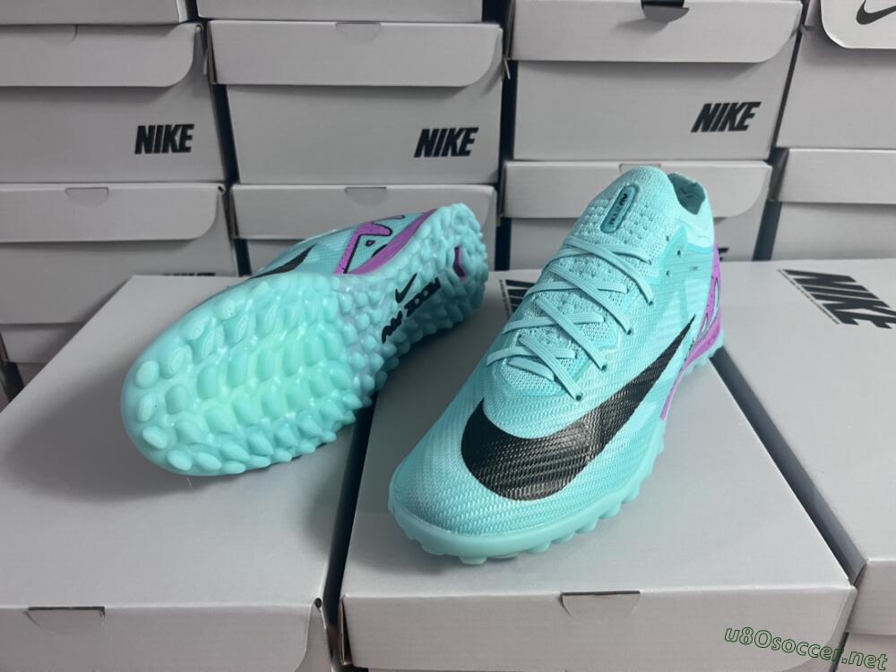 Unisex Nike Air Zoom Mercurial Vapor 15 Elite TF Football Shoes - Blue/Black/Purple