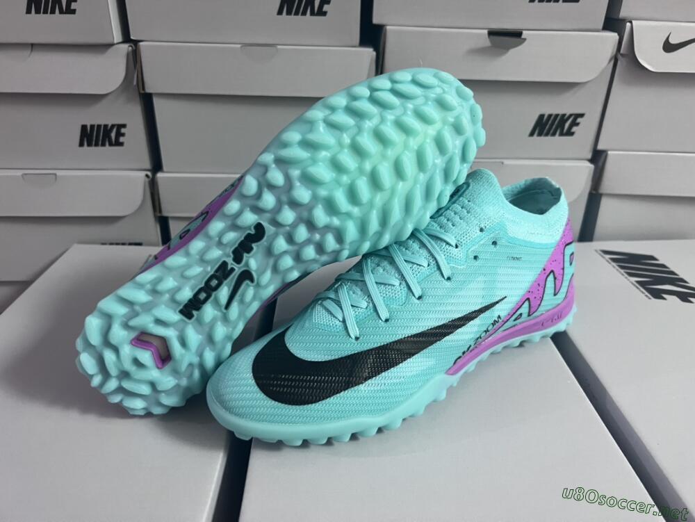 Unisex Nike Air Zoom Mercurial Vapor 15 Elite TF Football Shoes - Blue/Black/Purple