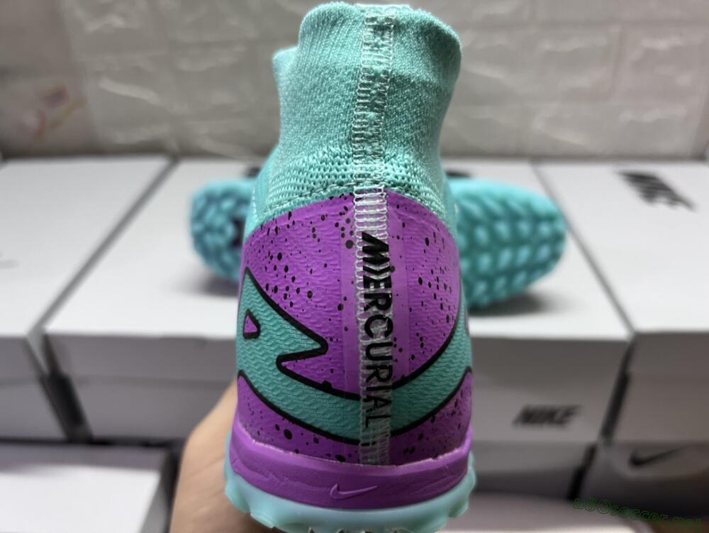 Unisex Nike Air Zoom Mercurial Superfly 9 Elite TF Football Shoes - Blue/Black/Purple