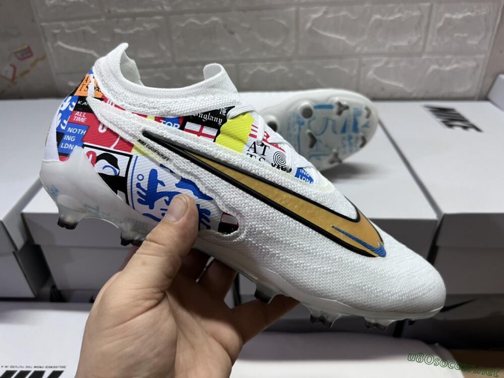 Men's Harry Kane X Nike Phantom GX Elite FG Football Boots - White/Rainbow