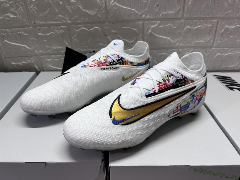 Men's Harry Kane X Nike Phantom GX Elite FG Football Boots - White/Rainbow