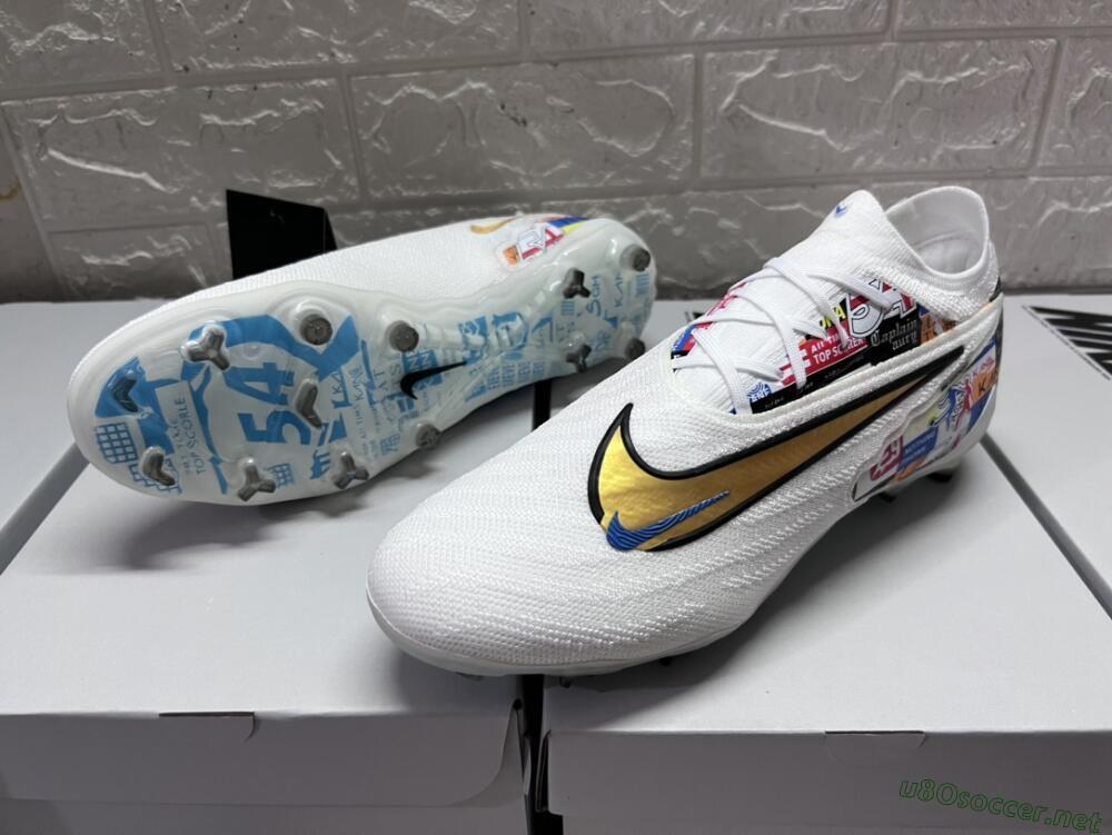 Men's Harry Kane X Nike Phantom GX Elite FG Football Boots - White/Rainbow