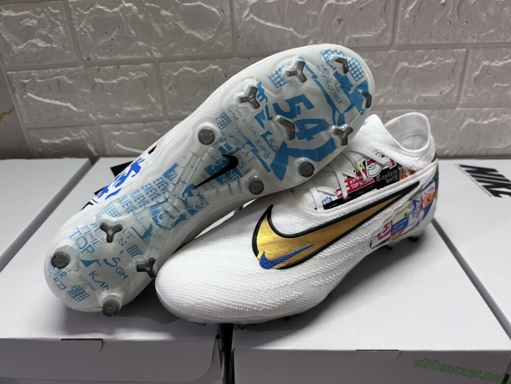 Men's Harry Kane X Nike Phantom GX Elite FG Football Boots - White/Rainbow