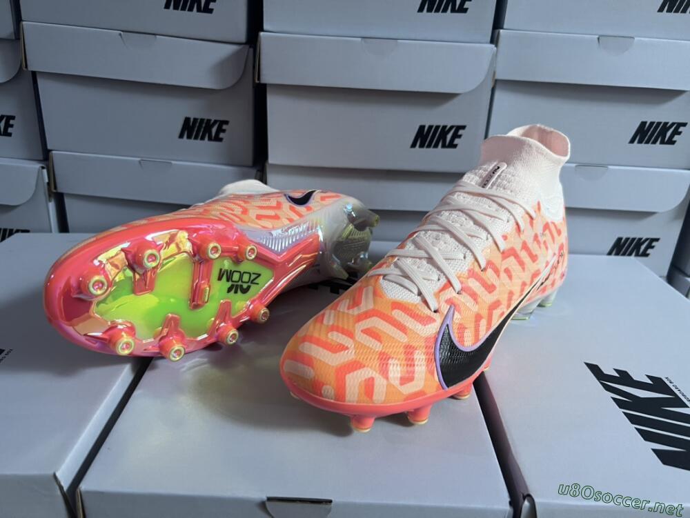 Unisex Nike Air Zoom Mercurial Superfly 9 Elite AG Football Boots - Pink/Black/Purple