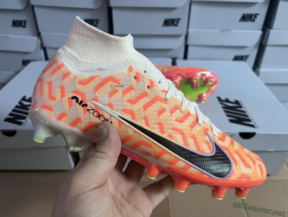 Unisex Nike Air Zoom Mercurial Superfly 9 Elite AG Football Boots - Pink/Black/Purple