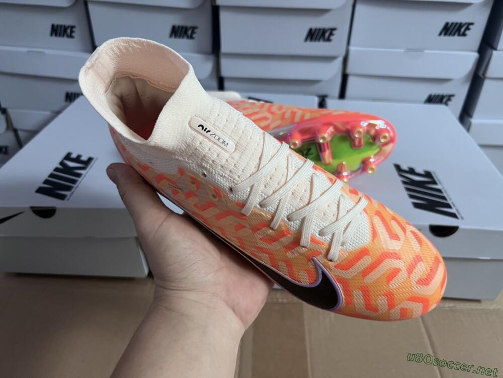Unisex Nike Air Zoom Mercurial Superfly 9 Elite AG Football Boots - Pink/Black/Purple