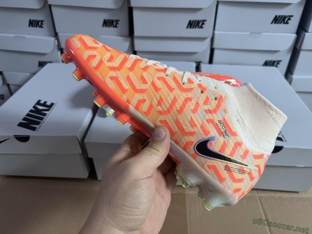 Unisex Nike Air Zoom Mercurial Superfly 9 Elite AG Football Boots - Pink/Black/Purple