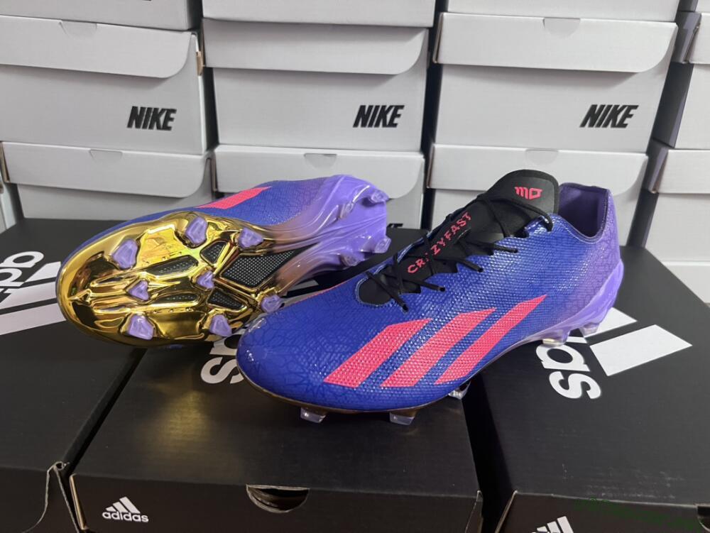 Men's Adidas X Crazyfast.1 FG Football Boots - Blue/Purple/Red