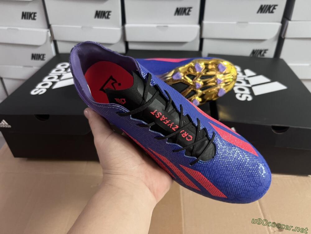 Men's Adidas X Crazyfast.1 FG Football Boots - Blue/Purple/Red