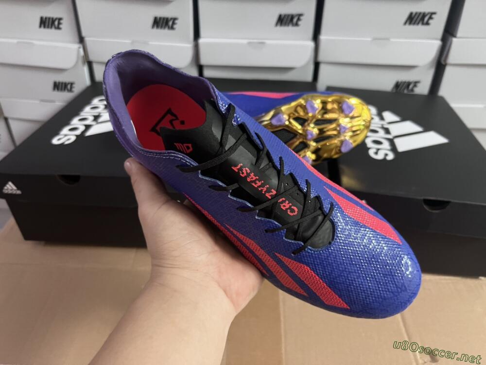 Men's Adidas X Crazyfast.1 FG Football Boots - Blue/Purple/Red