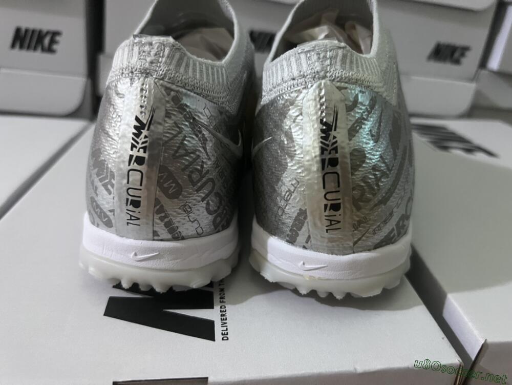 Unisex Nike Air Zoom Mercurial Vapor 15 Elite TF Football Shoes - Silver/Gold