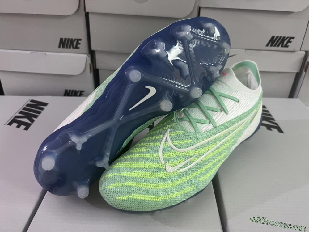 Unisex Nike Phantom GX Elite FG Football Boots - Green/White/Blue