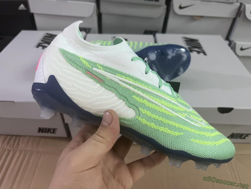 Unisex Nike Phantom GX Elite FG Football Boots - Green/White/Blue