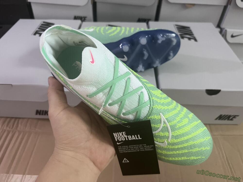 Unisex Nike Phantom GX Elite FG Football Boots - Green/White/Blue
