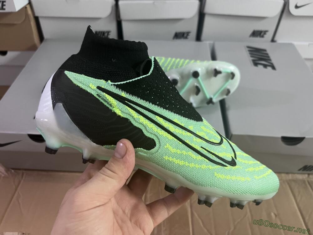 Unisex Nike Phantom GX Elite DF FG Football Boots - Green/Black/White