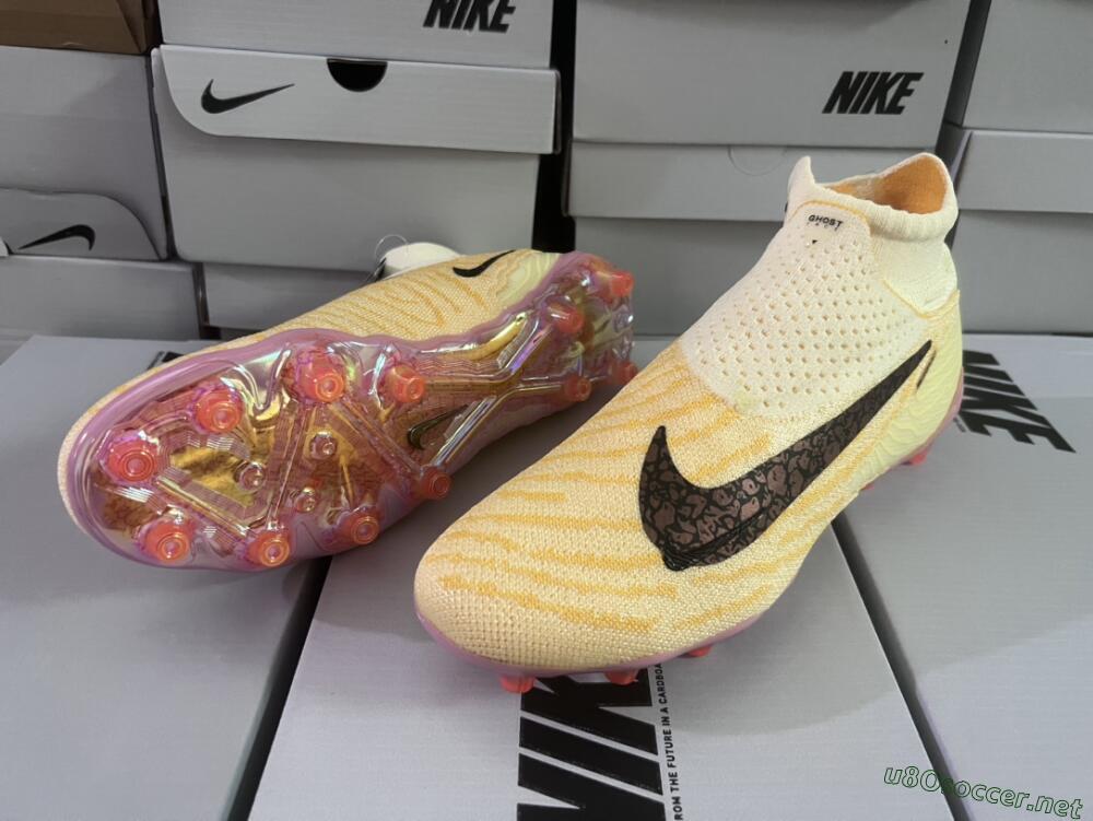 Men's Nike Phantom GX Elite DF Link Blaze Pack FG Football Boots - Citron Tint/Burgundy Crush