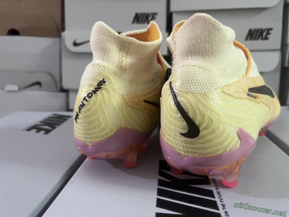 Men's Nike Phantom GX Elite DF Link Blaze Pack FG Football Boots - Citron Tint/Burgundy Crush