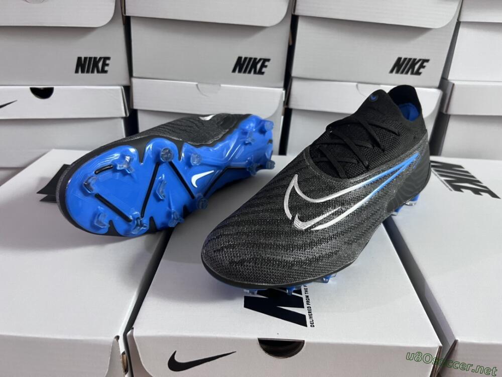 Men's Nike Phantom GX Elite FG Football Boots - Black/Grey/Blue