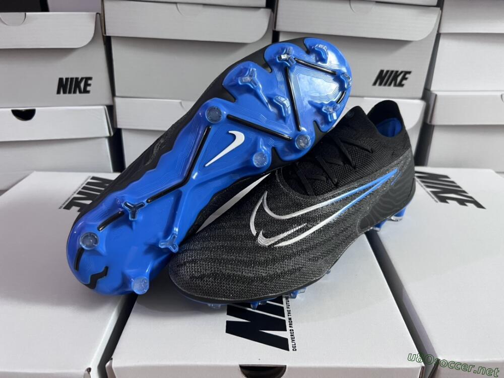 Men's Nike Phantom GX Elite FG Football Boots - Black/Grey/Blue