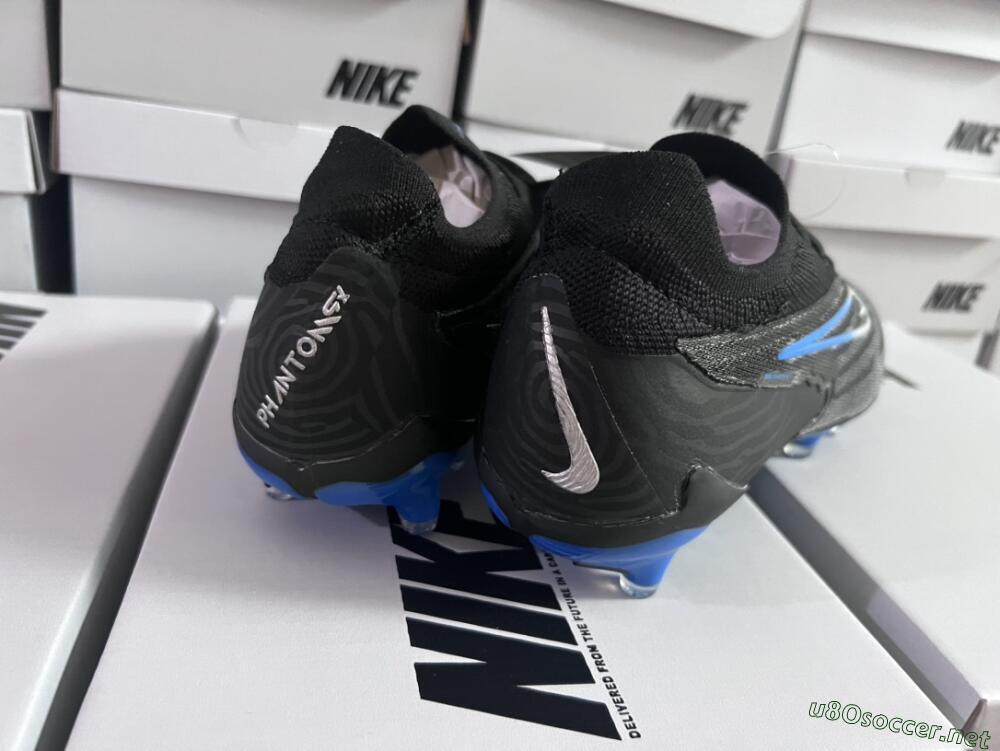 Men's Nike Phantom GX Elite FG Football Boots - Black/Grey/Blue