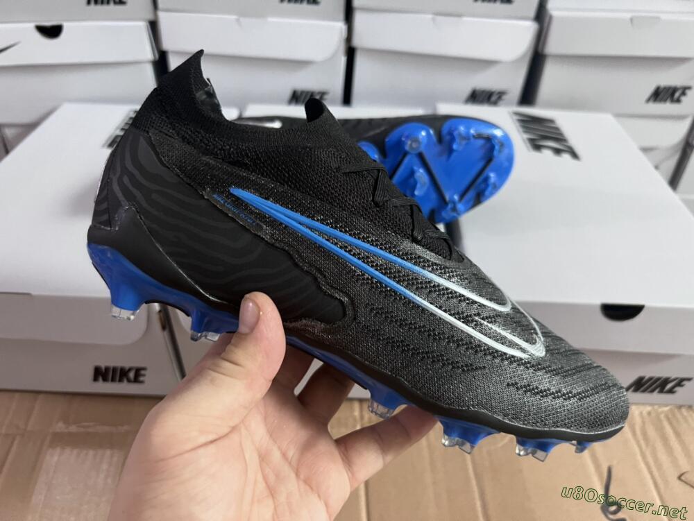 Men's Nike Phantom GX Elite FG Football Boots - Black/Grey/Blue