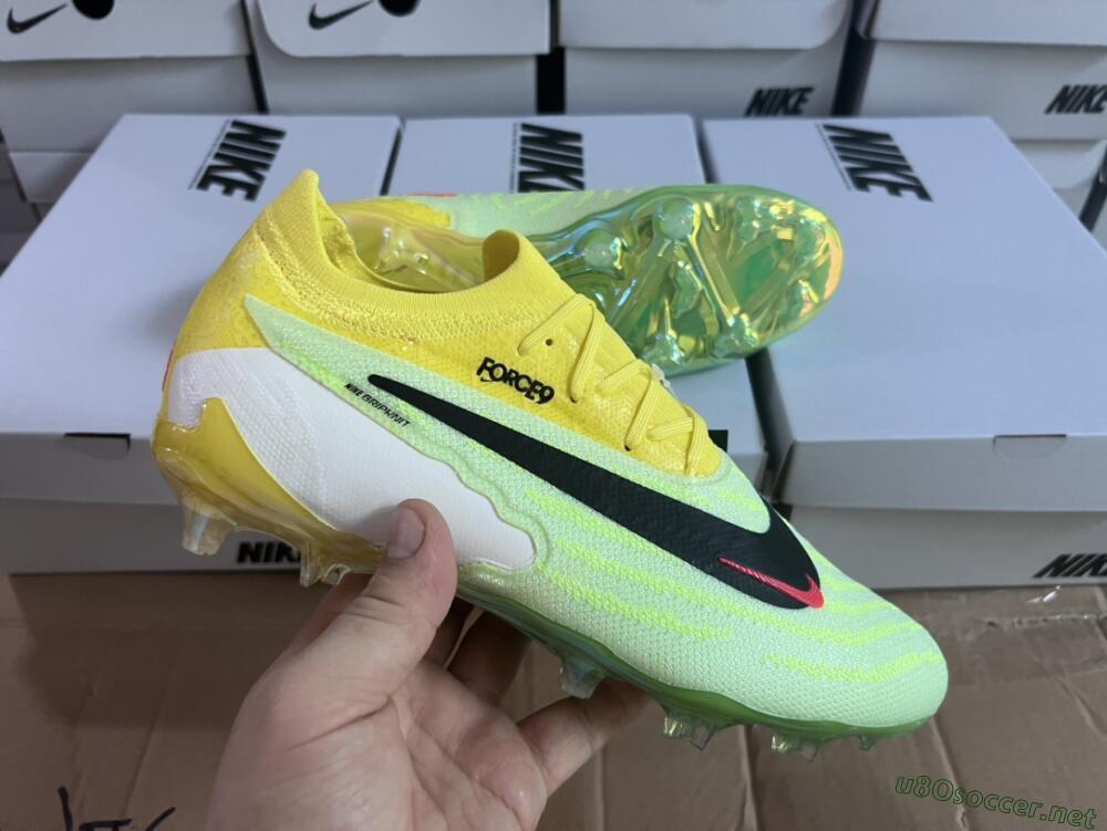 Unisex Nike Phantom GX Elite FG Football Boots - Yellow/Green/Black/Red