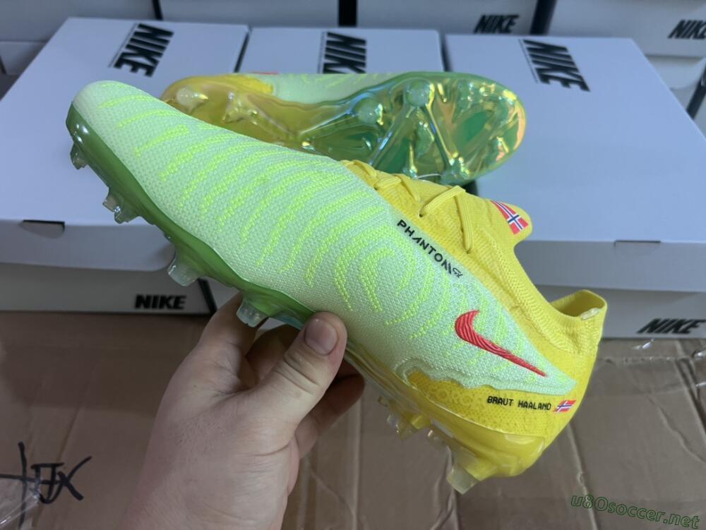 Unisex Nike Phantom GX Elite FG Football Boots - Yellow/Green/Black/Red