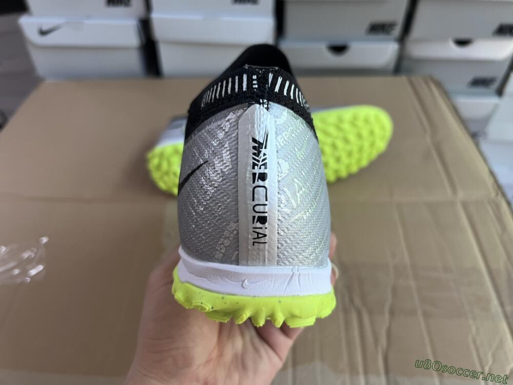 Unisex Nike Air Zoom Mercurial Vapor 15 Elite TF Football Shoes - Silver/Green/Black