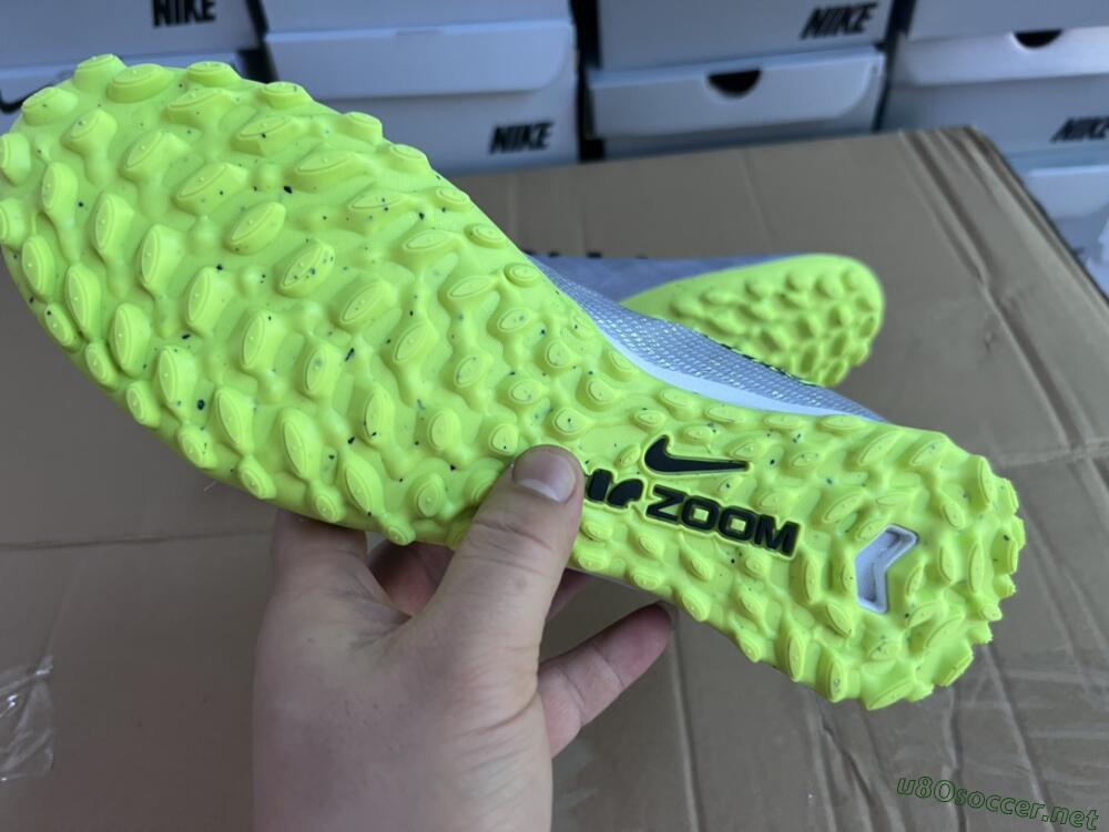 Unisex Nike Air Zoom Mercurial Vapor 15 Elite TF Football Shoes - Silver/Green/Black
