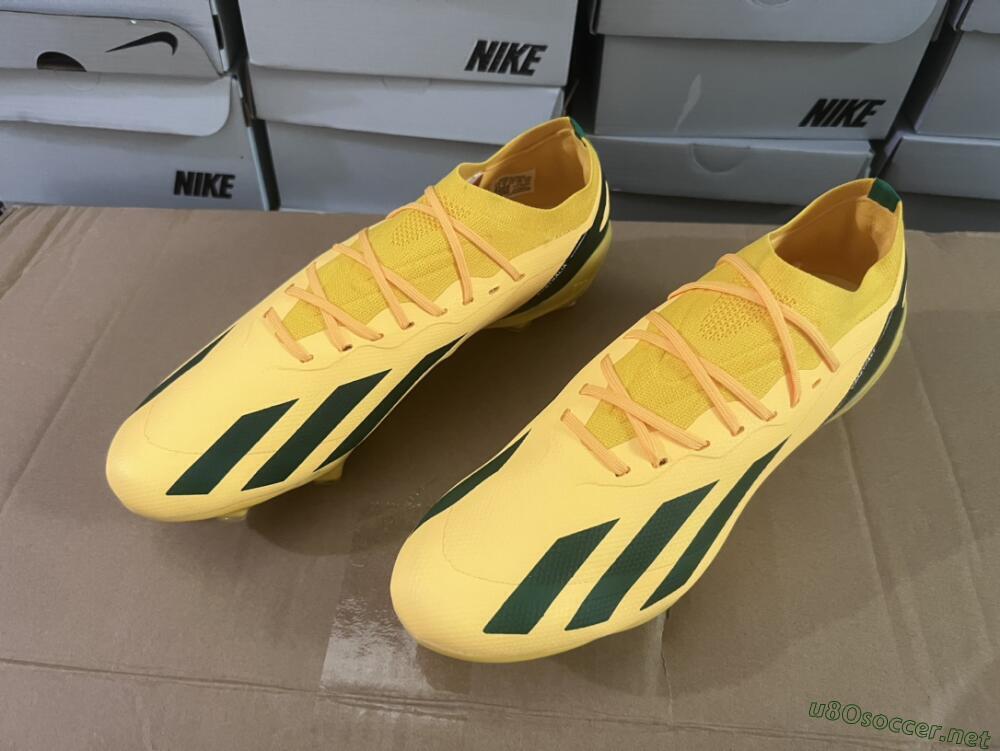 Men's Adidas X Crazyfast.1 FG Football Boots - Yellow/Green/Black