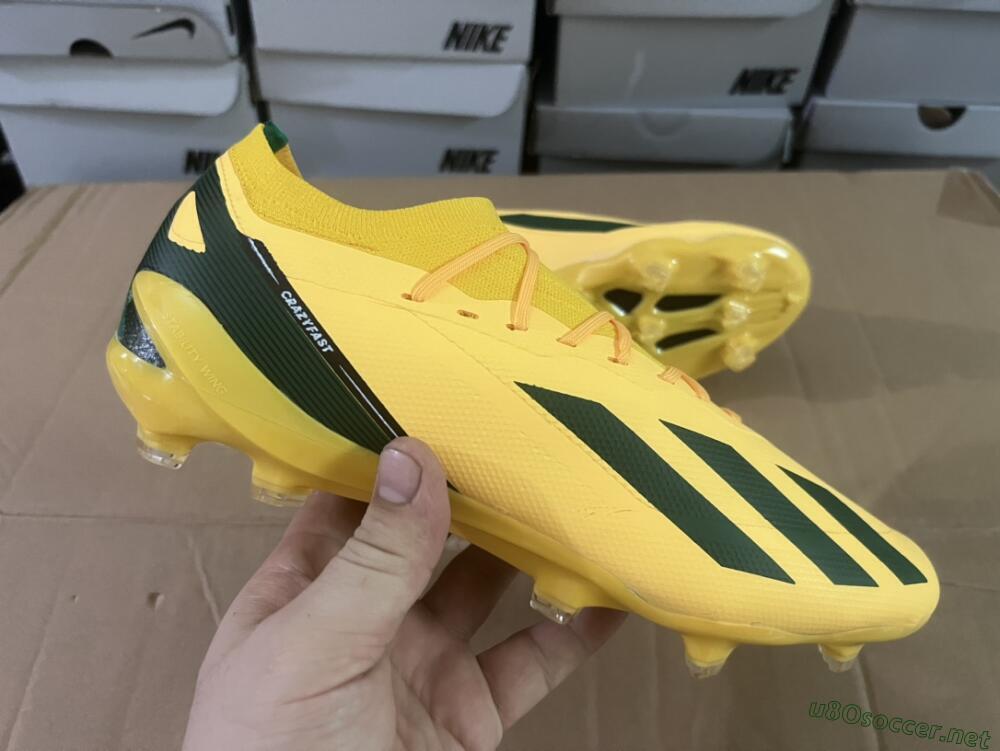 Men's Adidas X Crazyfast.1 FG Football Boots - Yellow/Green/Black